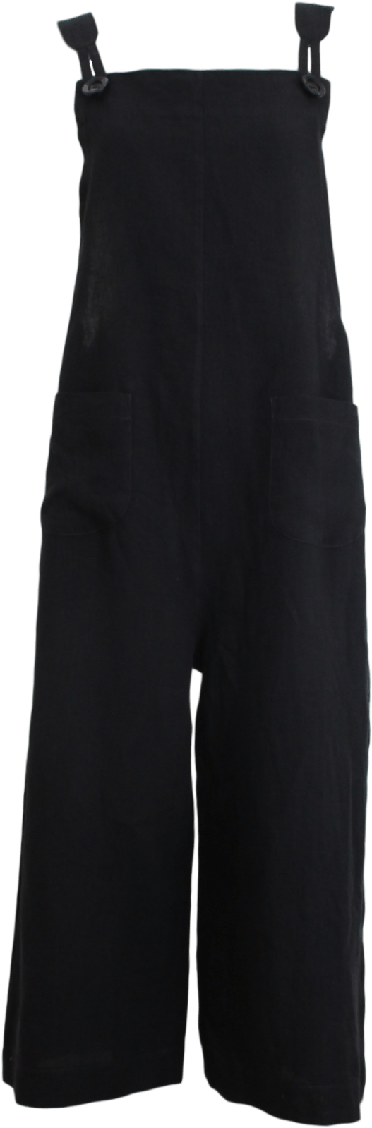Black Jumpsuit With Buttons (1263x1970), Png Download