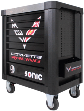 Sonic Tools Official Corvette Racing Toolbox W/tools - Sonic Tools Corvette Racing (371x480), Png Download