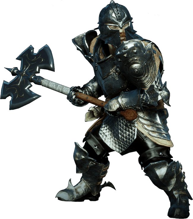 Dragon Age Dwarf Warrior (650x737), Png Download