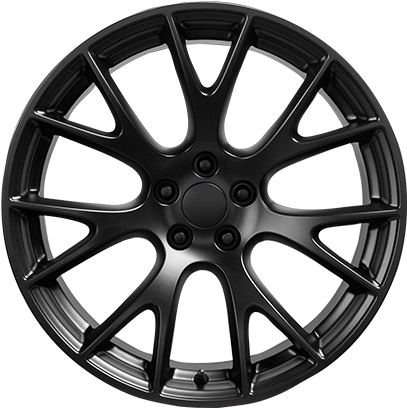 V1180 Hellcat - Satin Hellcat Charger Replica Wheels (500x503), Png Download