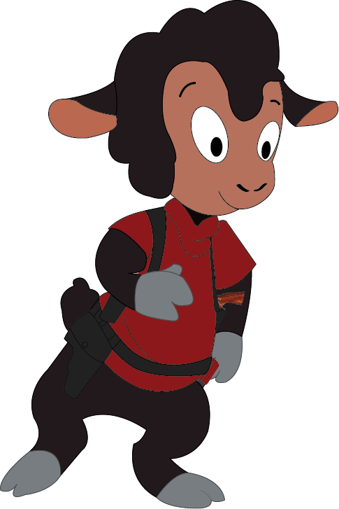 Blackie - Blackie The Sheep Cartoon (485x727), Png Download