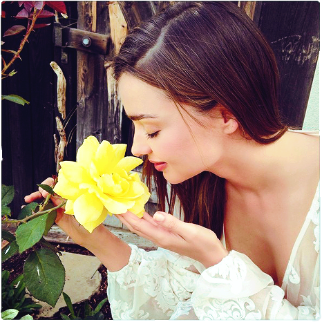 “ ” - Miranda Kerr And Flowers (500x500), Png Download