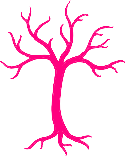 Pink Dead Tree Clip Art At Clipartimage - Tree Trunk Clipart (480x595), Png Download