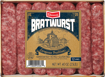 Klements Bratwurst (450x400), Png Download