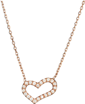 Fancy Heart Necklace Rose Tone - Kendra Scott Necklace Multi Color Drusy (332x375), Png Download