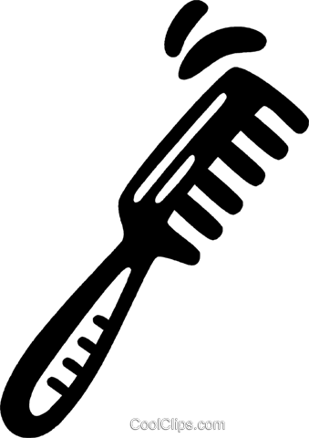 Hair Comb Royalty Free Vector Clip Art Illustration - Hair (339x480), Png Download