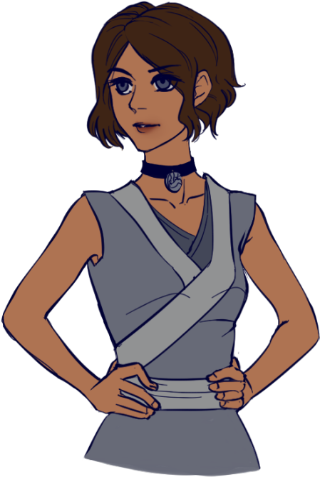 Someone Asked Me To Draw Katara With Short Hair Once - Katara Short Hair (500x705), Png Download