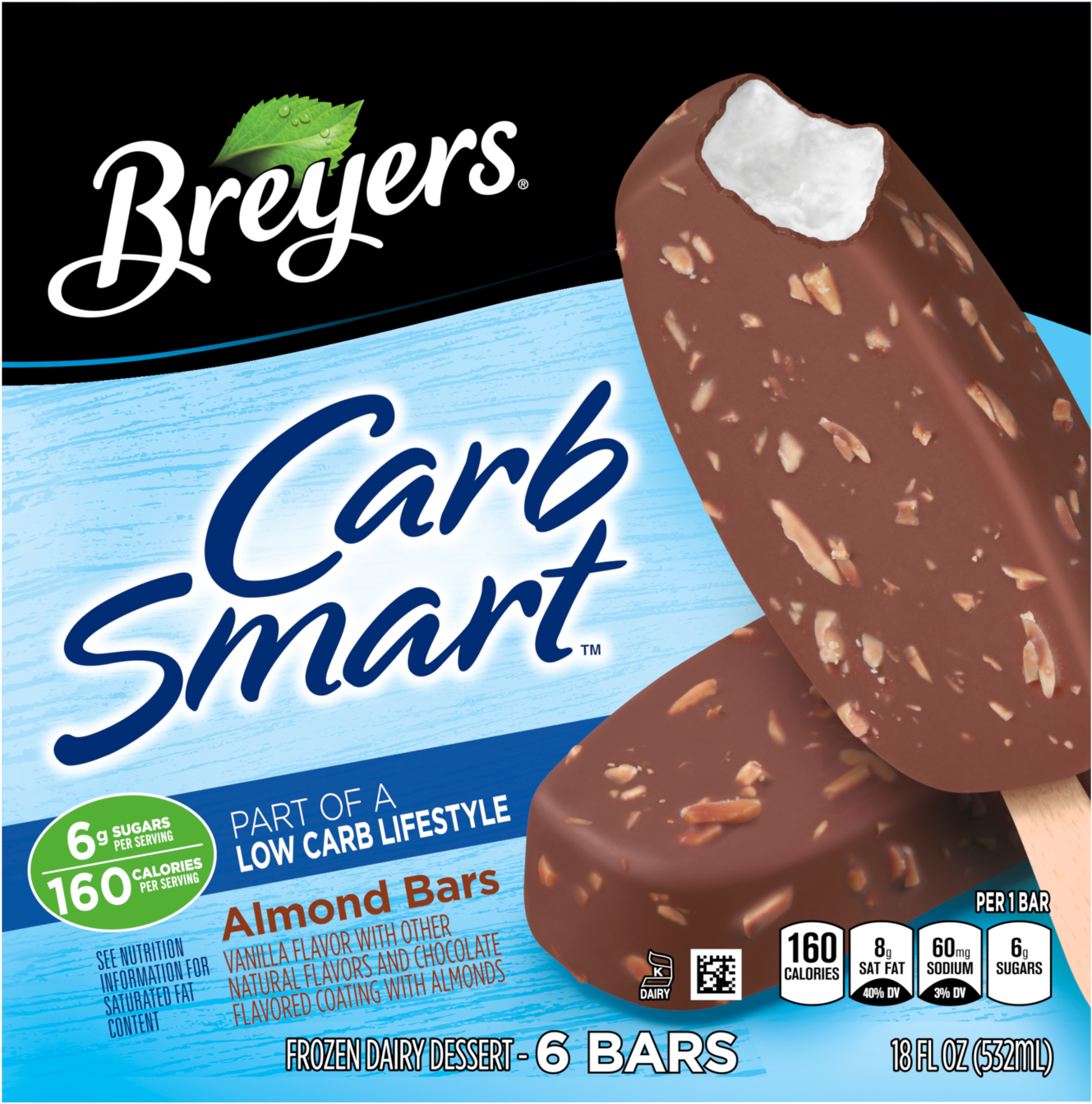Breyers Frozen Dairy Dessert, Butter Almond - 1.5 Qt (1500x1500), Png Download