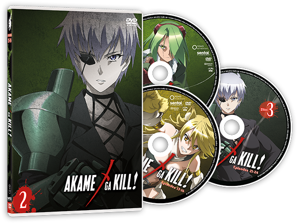 Blu-ray • Dvd • Ost - Akame Ga Kill Dvd Set (612x458), Png Download