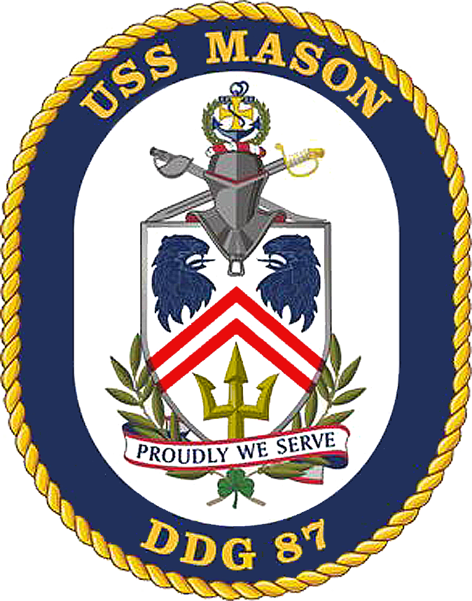 Uss Mason Ddg-87 Crest - Uss Mason Ddg 87 (674x858), Png Download