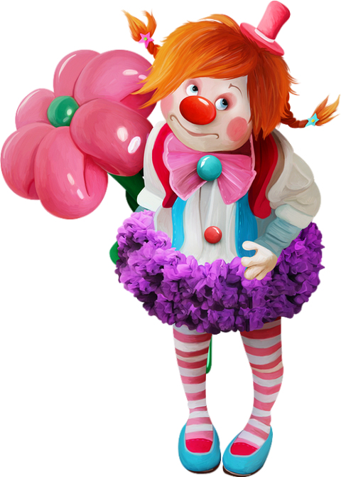 Clown Png, Fleur - Clown (480x670), Png Download