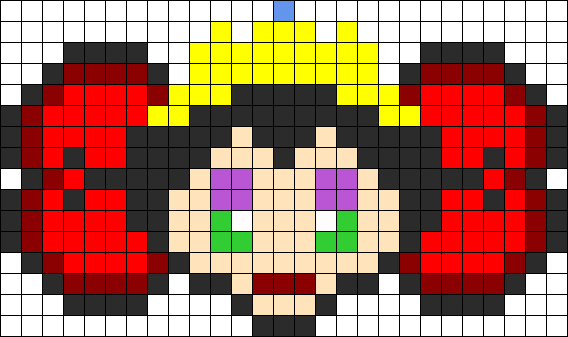 Evil Queen Hair Bow Perler Bead Pattern / Bead Sprite - Perler Bead Patterns Bow Tie Pinkie Pie Designs (568x337), Png Download