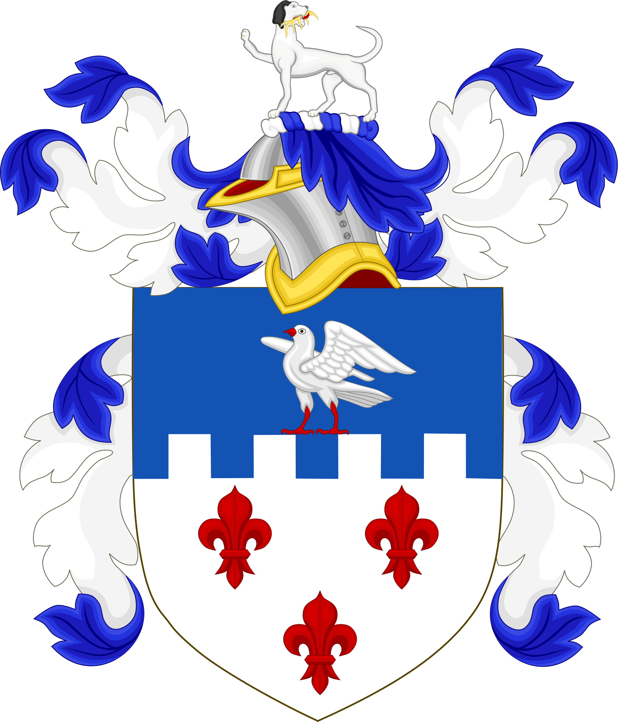 Open - Myles Standish Coat Of Arms (2000x2336), Png Download
