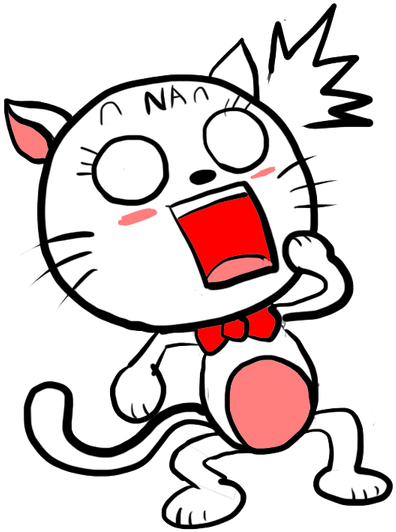 Nana貓 驚訝 - Line 貼圖 驚訝 (600x600), Png Download