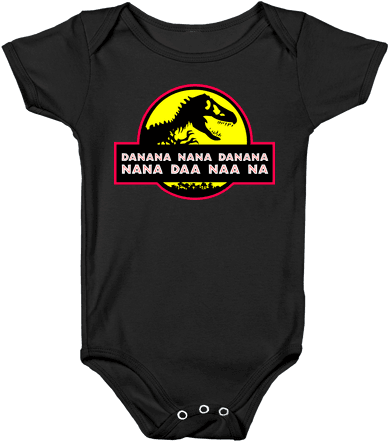 Da Nana Nana Da Nana Nana Daa Naa Na Baby Onesy - Jurassic Park (484x484), Png Download