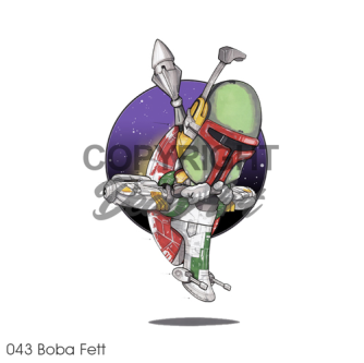 043 Star Wars Boba Fett - Graphic Design (915x332), Png Download