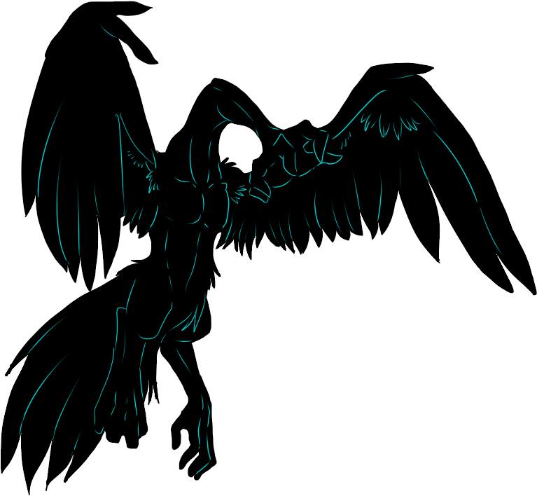 Shadow Beast Adopt The Bird With Hands Sold By Shadowinkadopts-d6v869o - Shadow Creature Bird (900x900), Png Download