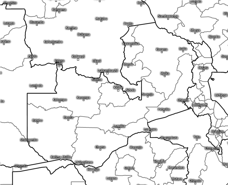 Nyola - Map Of Zambia Provinces (760x760), Png Download