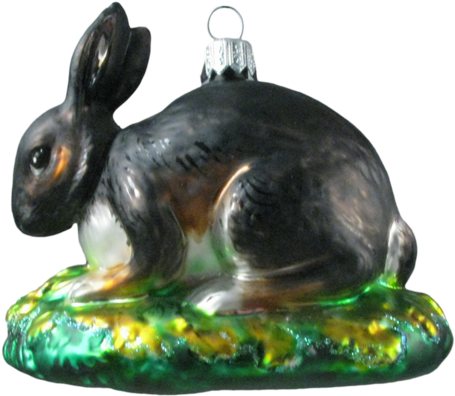 Rabbit Rabbit Rabbit - Rabbit Christmas Ornaments (500x500), Png Download