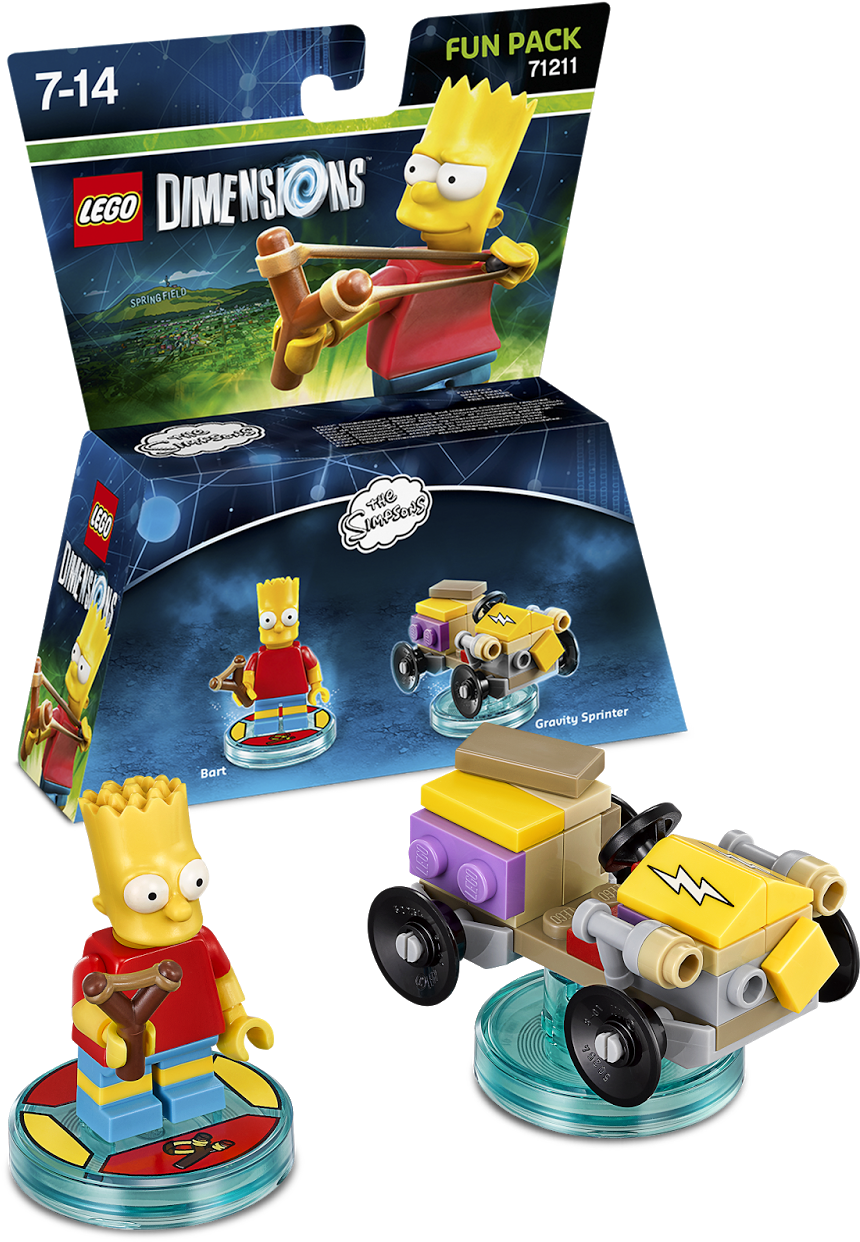 Follow Lego Dimensions At - Lego Dimensions Bart Simpson (1600x1600), Png Download