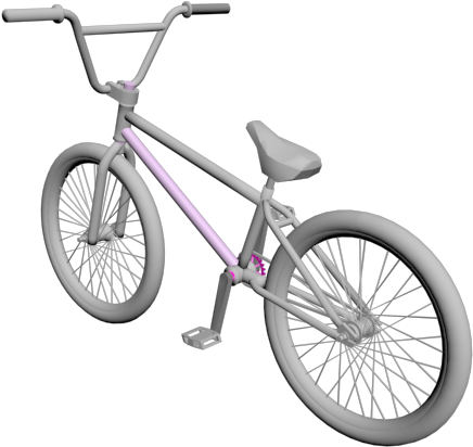 Decided To Work On My Very Old Bmx Model That I Made - Bmx Bike (640x480), Png Download