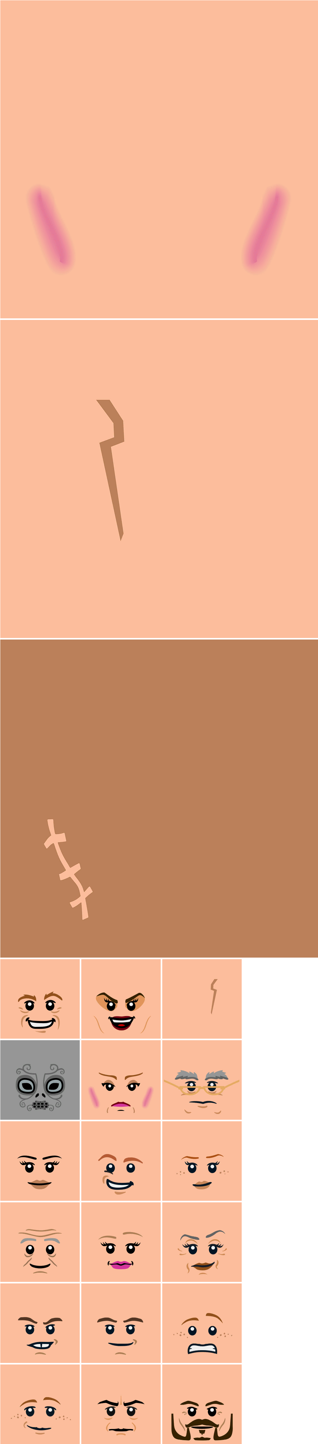 Click For Full Sized Image Heads - Lego Dimensions (1034x4658), Png Download