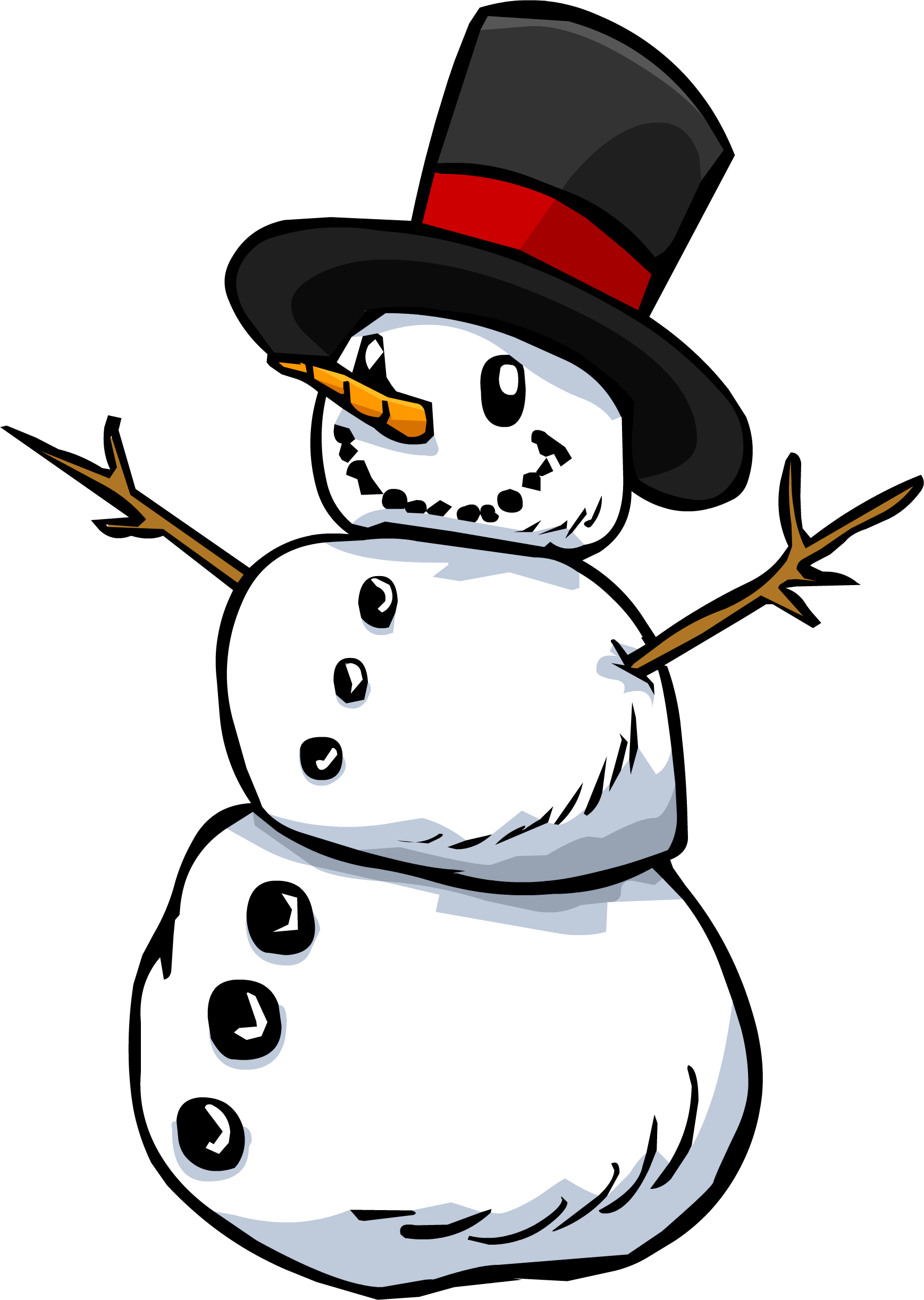 Snowman Sprite 004 - Club Penguin (1738x2444), Png Download