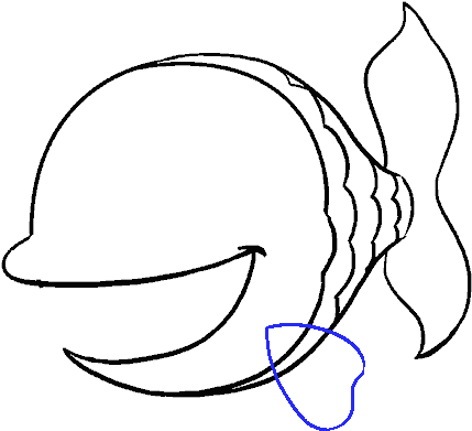 How To Draw Cartoon Fish - Drawing (678x600), Png Download