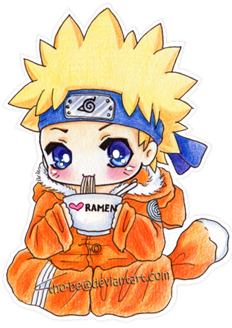 Commission Naruto Chibi By Tho Be - Naruto Chibi Kawaii (363x491), Png Download