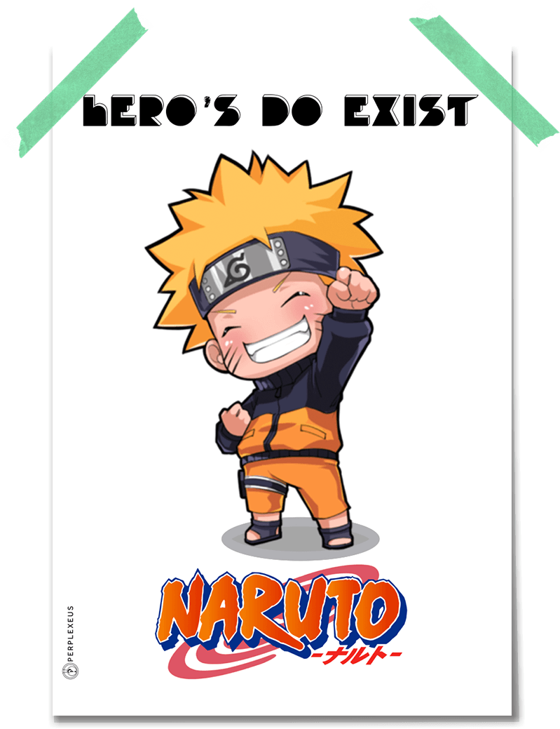 Naruto Heroes Do Exist Chibi Character Sketch Style - Naruto Chibi Png (1080x1080), Png Download