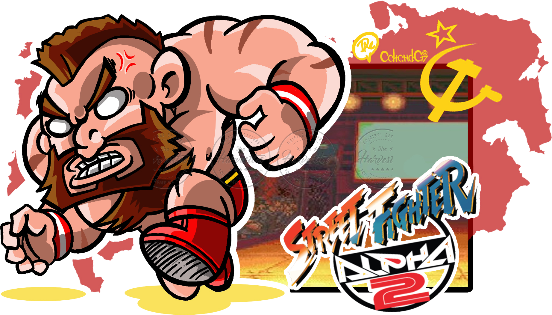 Zangief Street Fighter Cartoon, Chibi, Videojuego, - Zangief (1887x1887), Png Download