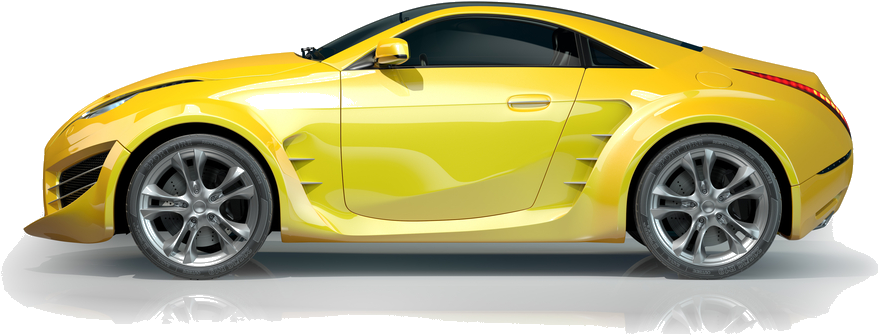 Yellow Sports Car Png - Png Effect Car (1000x583), Png Download