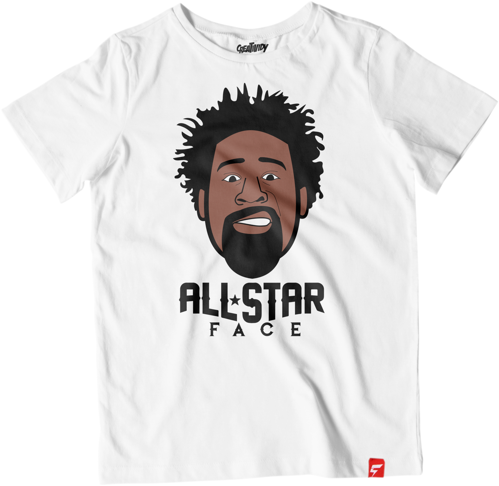 Deandre Jordan All Star Dunk Face Tee - Jayson Tatum Caricature Fauxket (faux Pocket) Tee (2048x2048), Png Download