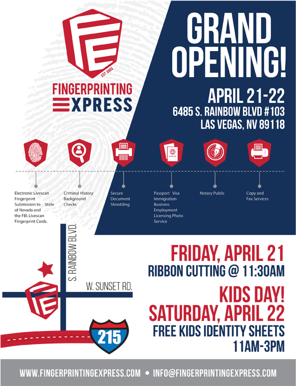 Fingerprinting Express Grand Opening & Kid's Day Event/when - Flyer (600x777), Png Download