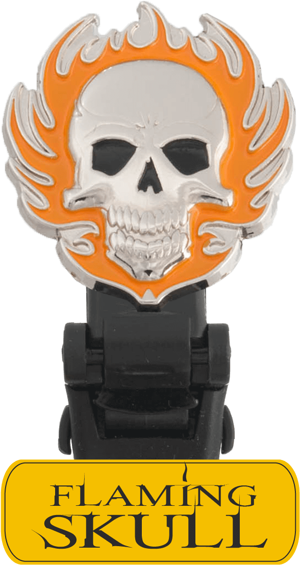 Flaming Skull Clip - Biker Boot Straps Flaming Skull Boot Strap Clip Part (1047x1325), Png Download