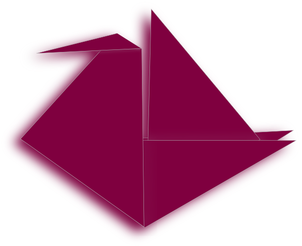 Origami (600x488), Png Download