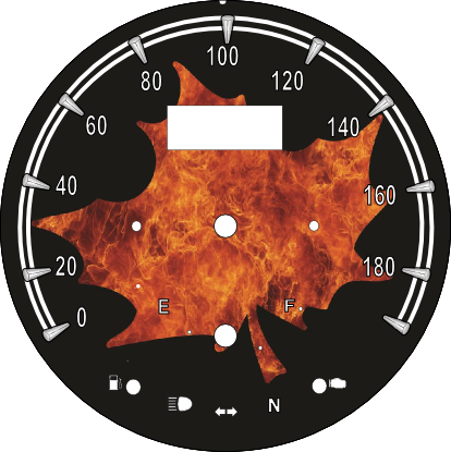 Roadstar Flaming Maple Leaf 2 - Fire Texture (414x415), Png Download