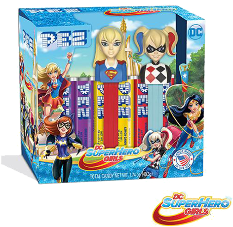 Pez Dc Superhero Girls Twin Pack Candy Dispenser Gift - Pez Dc Superhero Girls Harley Quinn: Dispenser (500x500), Png Download