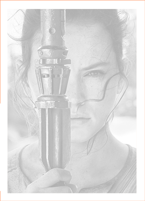 Daisy Ridley - Force Awakens Rey Poster (506x700), Png Download