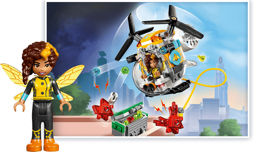 Npx3dxx - Lego Dc Super Hero Girls 41234 Bumblebee Helicopter (1128x635), Png Download