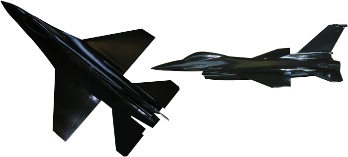 Scaled F-16/custom Aircraft Models - General Dynamics F-16 Fighting Falcon (700x317), Png Download