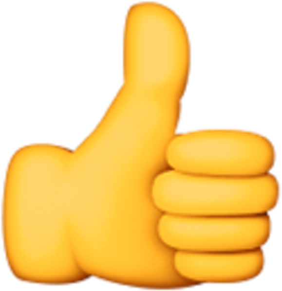 Finger Up Emoji Clipart - Gold Thumbs Up Emoji (740x740), Png Download