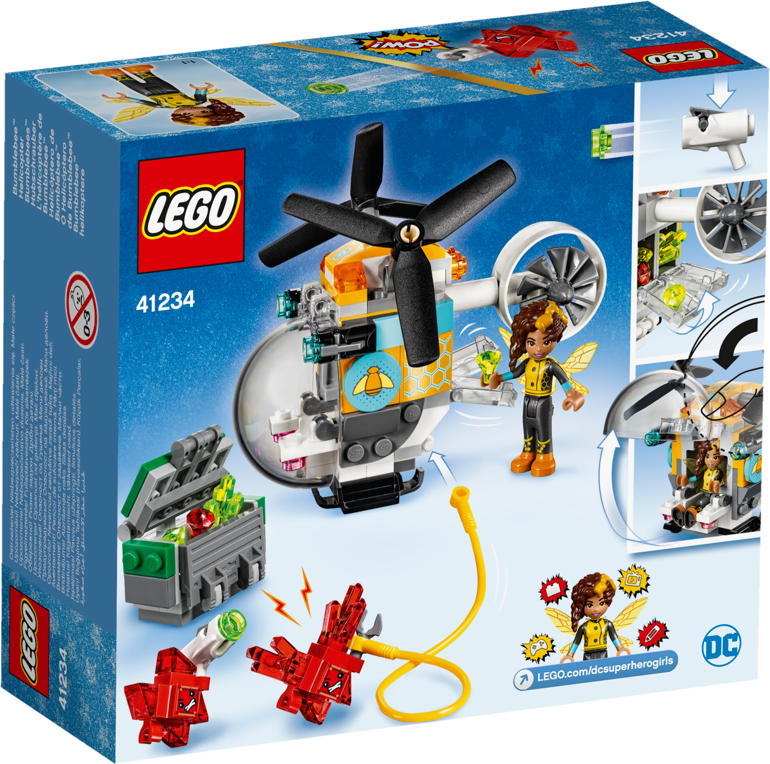 Lego Dc Super Hero Girls - Lego Dc Super Hero Girls Bumblebee Helicopter (41234) (2400x1800), Png Download