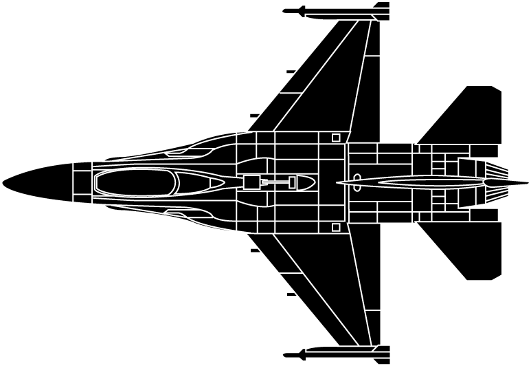 F16 - F 16 Top View (800x800), Png Download