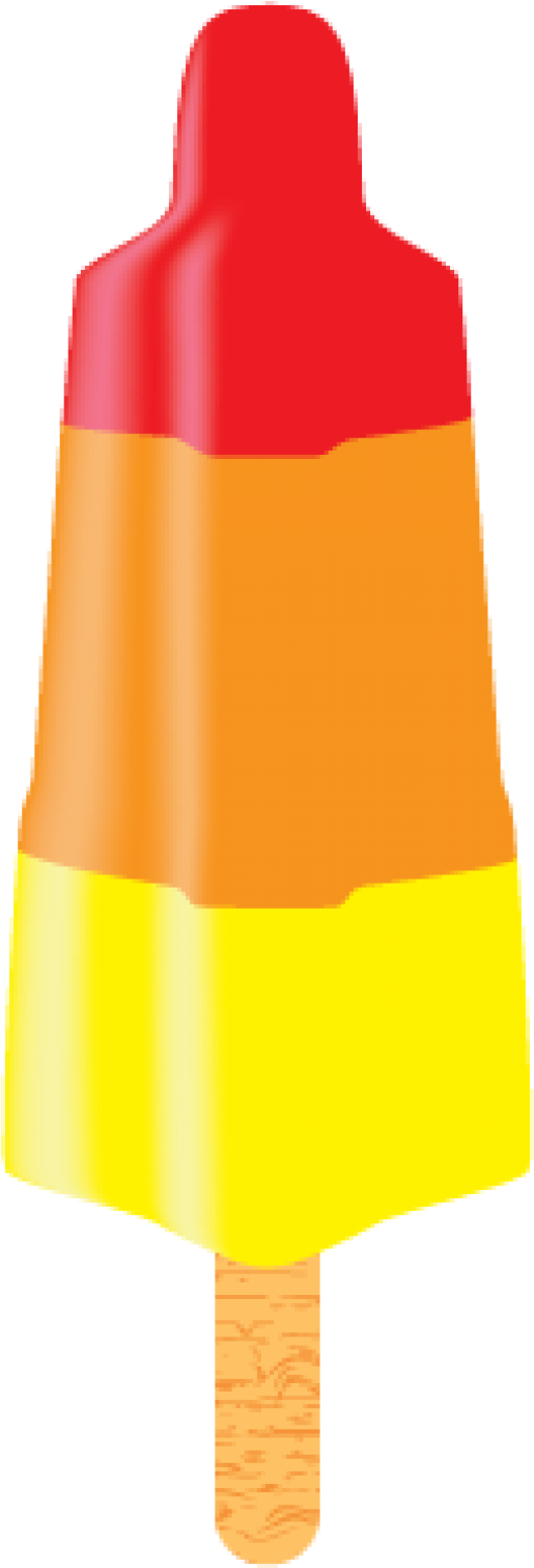 Popsicle Rocket Ice Cream Vector - Rocket Ice Cream Png (518x2136), Png Download