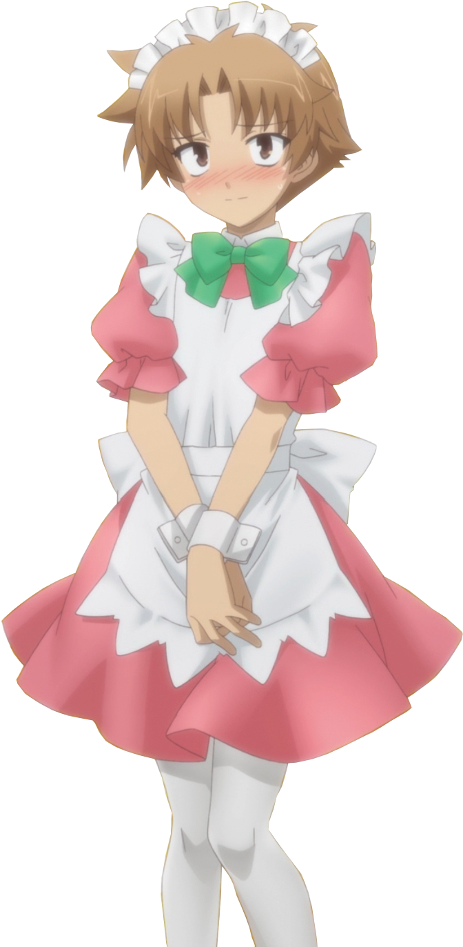 Maid Akihisa Aka Baka No Test Yaoi According To Google - Cartoon (848x1377), Png Download