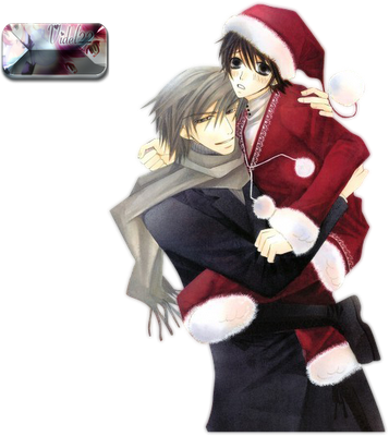 Png-usami X Misaki - Junjou Romantica Misaki Christmas (357x400), Png Download
