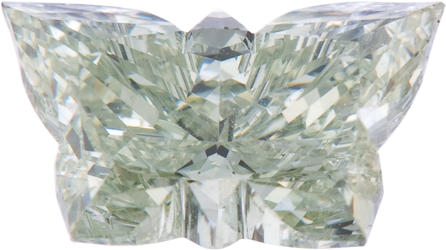 Butterfly Diamond Light Greyish Green "chameleon" Si1 - Butterfly (800x800), Png Download