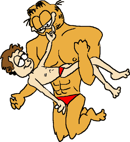 Garfield - Yaoi - Garfield Yaoi (450x490), Png Download