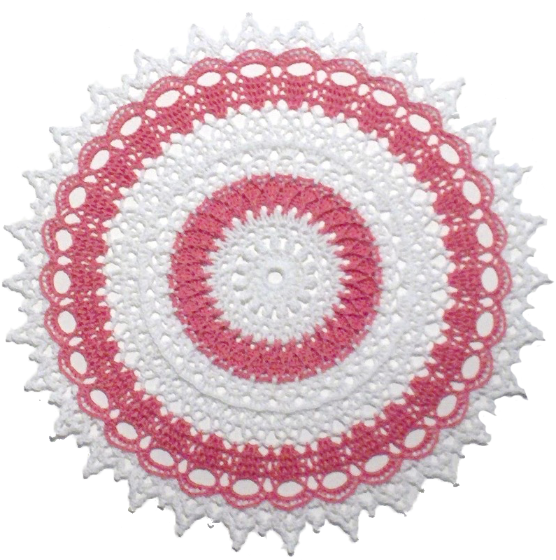 Pink & White Doily From Hampt And Projectdecor - Necklace (795x800), Png Download
